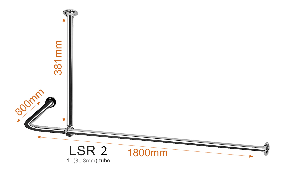 L Shaped Shower Curtain Rail Lsr2 Shower Curtain Rails 07 02 2020